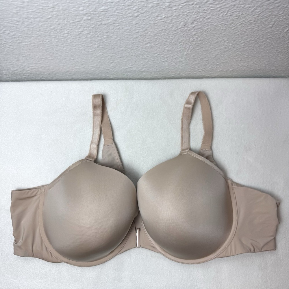 Torrid Perfect Coverage Lightly Lined Front Close T-Shirt Bra Size 48B Beige‎